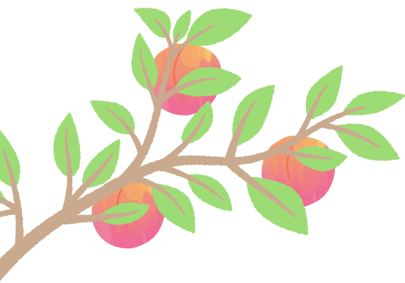 桃の木のイラスト