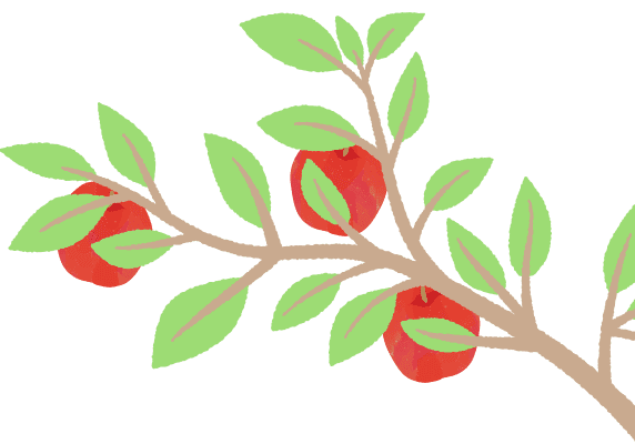 りんごの木のイラスト